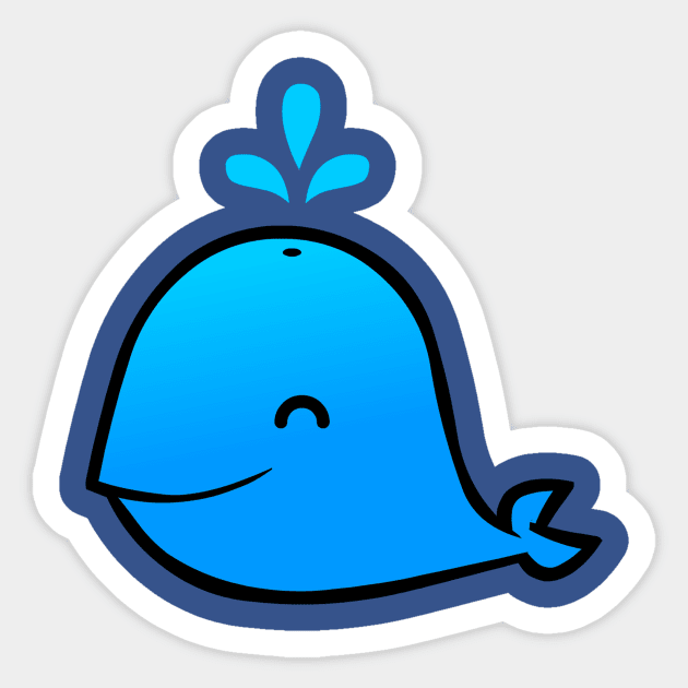 Kawaii Whale Sticker by AnishaCreations